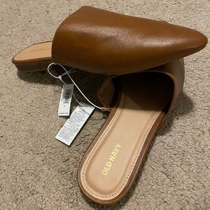 Cognac Mules Old Navy NWT